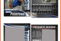 Baseball Card Template Photoshop Design