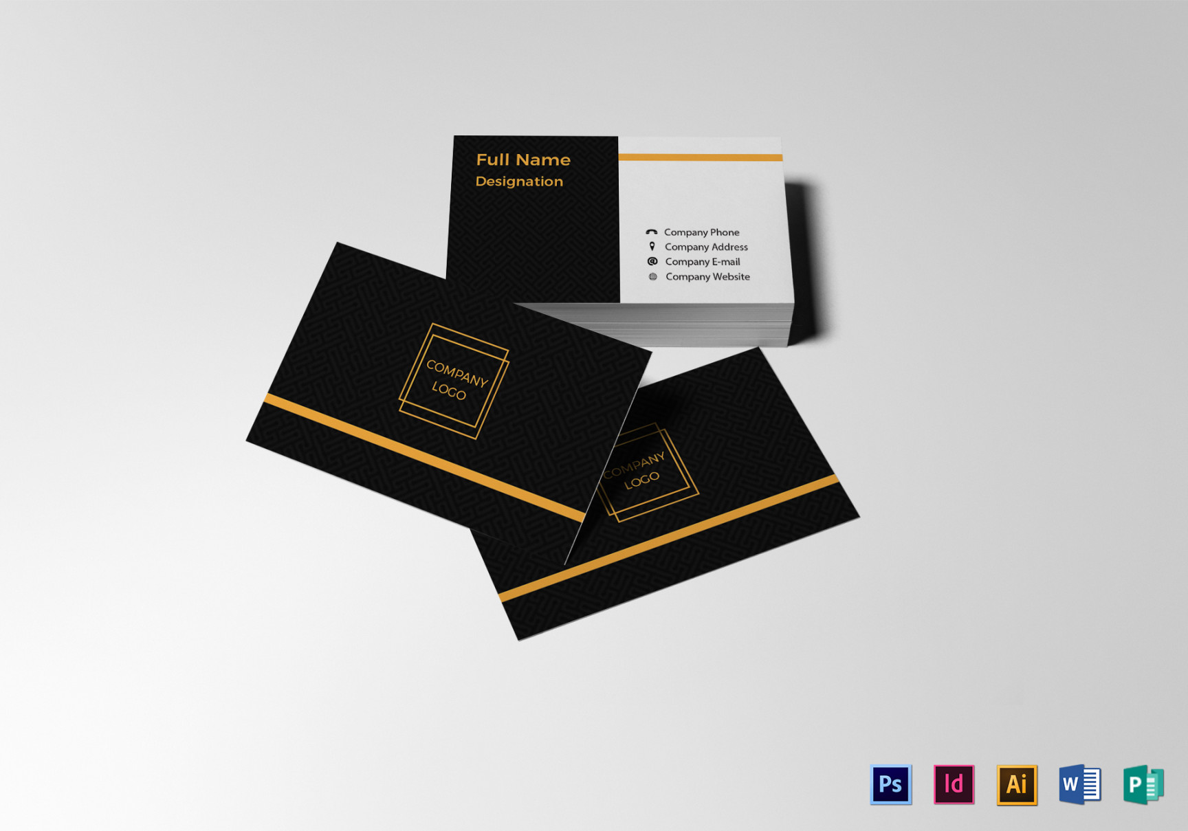 Blank Business Card Design Template in PSD, Word, Publisher