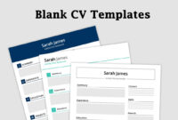 Free Blank CV Template Download For Professional Use