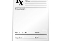 Blank Prescription Pad Template For Medical Professionals