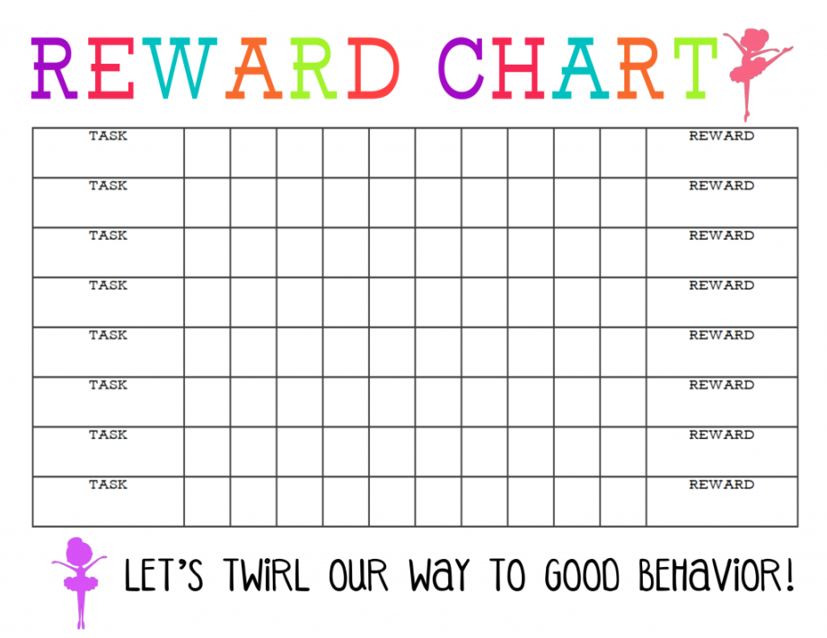 Blank Reward Chart Printable - The Girl Creative