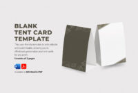 Blank Tent Card Template For Professional And Event Use