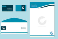 Professional Business Card, Letterhead, And Envelope Template Suite