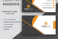 Standard Business Card Size Photoshop Template For Professional Branding