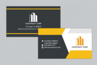 Free Formal Construction Business Card Templates Download