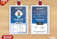 Professional ID Card Design Template PSD Free Download