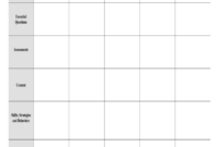 Blank Curriculum Map Template For Academic Planning