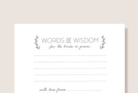 Crafting Elegant Marriage Advice Cards: A Template Guide