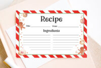 Cookie Exchange Recipe Card Template