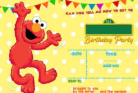 A Festive Elmo Birthday Card Template