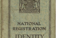 Identity Card Template For World War II Research