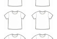 Printable Blank T-Shirt Template For Custom Design