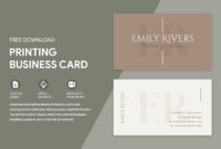 Professional Business Card Template For Google Docs