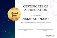 Formal In Appreciation Certificate Template Designs