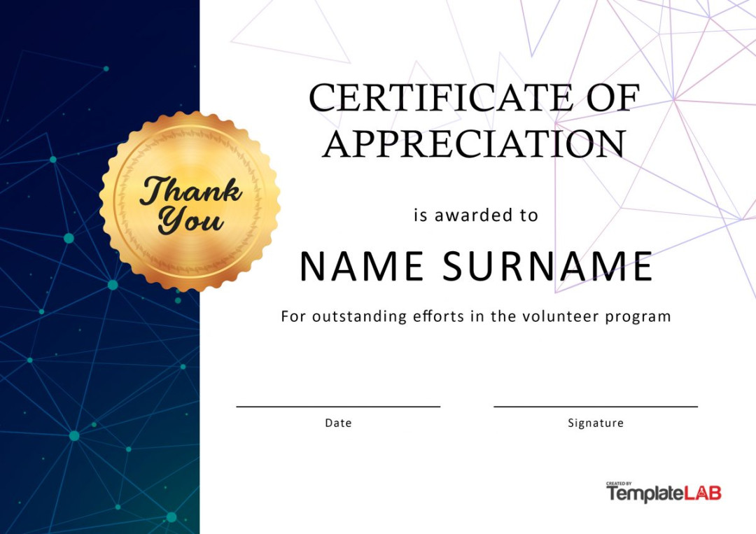 Free Certificate of Appreciation Templates and Letters