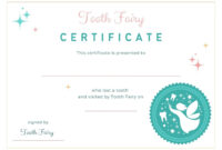 Free Tooth Fairy Certificate Template For Formal Recognition