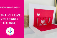 A Template For Crafting A Personalized ‘I Love You’ Pop-Up Card