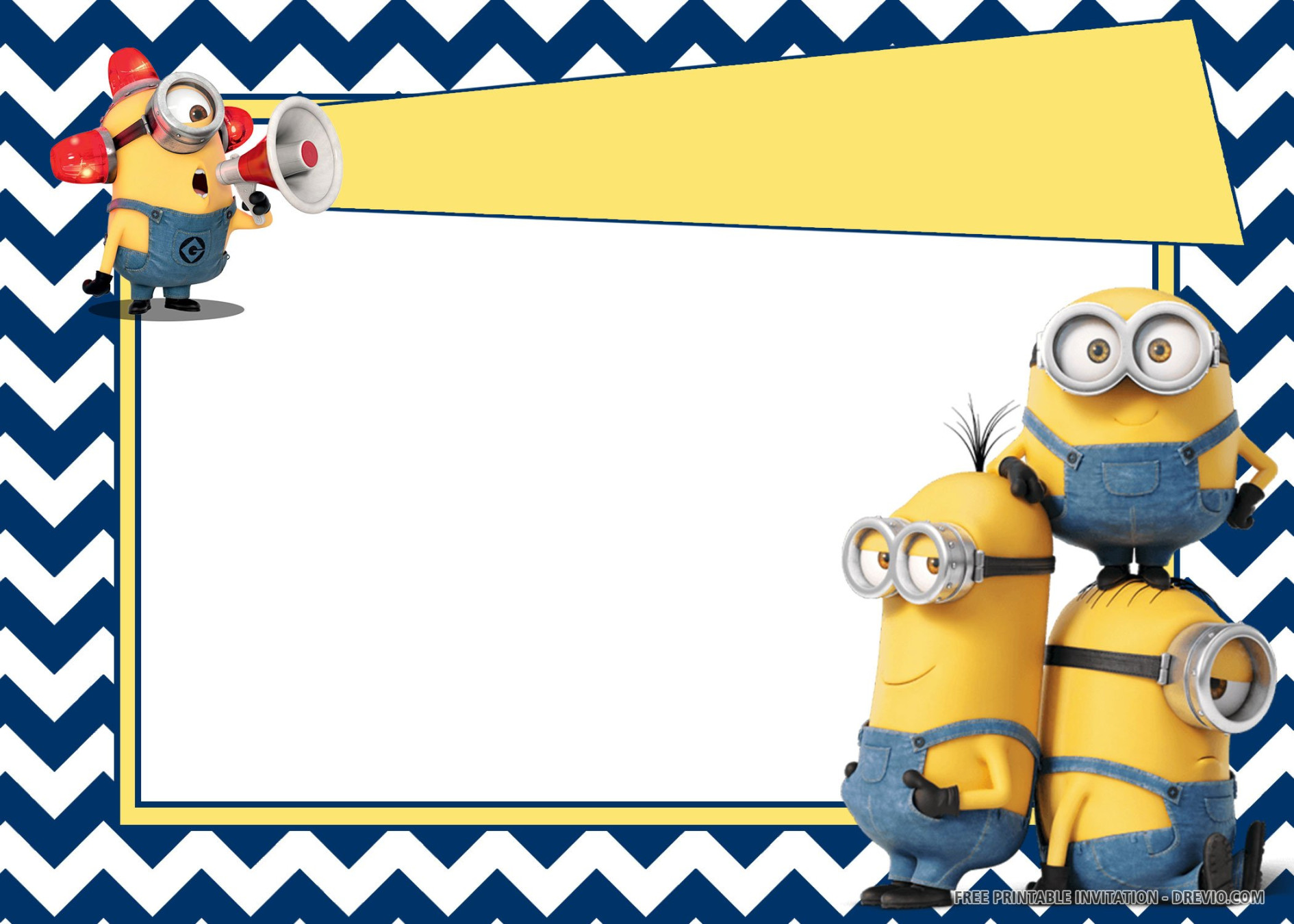 Free Printable All Minions Birthday Invitation Templates - Drevio