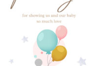 A Formal Template For Baby Shower Thank You Cards