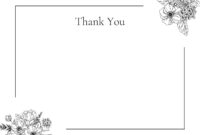 Formal Thank You Note Cards Template