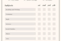 Blank Report Card Template: A Standardized Framework For Academic Assessment