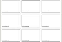 Cue Card Template For Formal Presentations