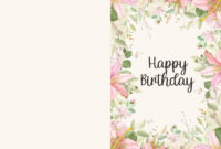 A Sophisticated Foldable Birthday Card Template For Elegant Occasions