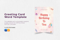 Elegant Birthday Card Template For Microsoft Word