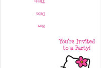 A Complimentary Hello Kitty Birthday Card Template