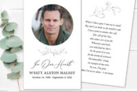 Elegant In Memoriam Card Templates For Dignified Commemoration