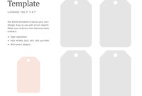 Blank Luggage Tag Template For Efficient Travel Organization