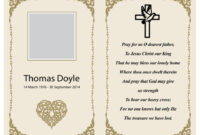 Commemorative Cards For Funeral Services: Complimentary Templates