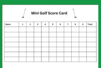 Golf Scorecard Template: A Comprehensive Guide For Accurate Tracking