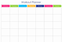 Blank Workout Schedule Template