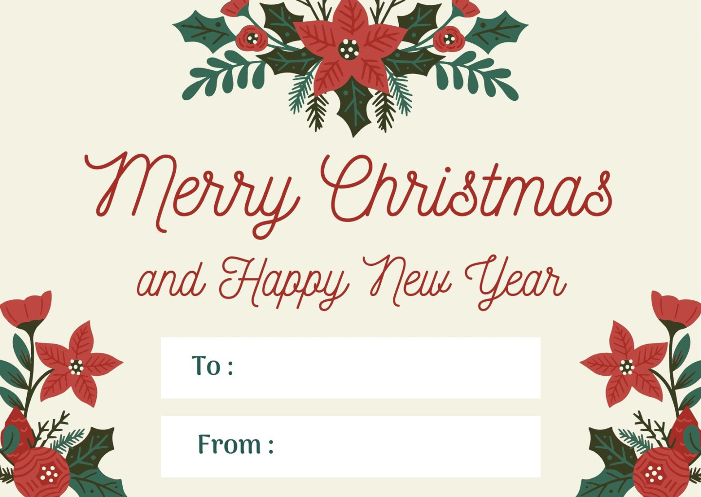 Page  - Free to edit and print vintage Christmas card templates