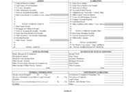 Personal Financial Statement Template