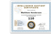 IQ Certificate Template