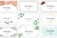 Numbered Table Cards Template For Formal Events