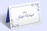 Elegant Free Place Card Templates For Formal Events