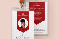 Employee Identity Card Template For Microsoft Word