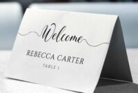 Elegantly Enveloped: A Fold-Over Place Card Template For Formal Occasions