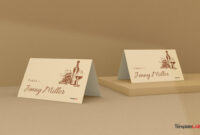 Elegant Table Place Card Template For Formal Events