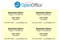 OpenOffice Business Card Template: A Professional And Customizable Design Tool