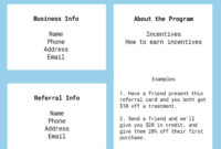 Referral Card Template: A Complimentary Tool For Business Growth