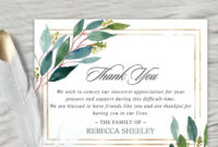 Heartfelt Acknowledgement: A Template For Formal Sympathy Thank You Cards