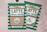 Thank You Card Template For A Coffee Shop