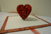 A Three-Dimensional Heart Pop-Up Card Template In PDF Format