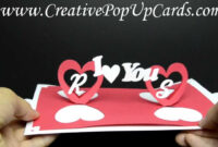 A Pop-Up Card Template Featuring Twisting Hearts