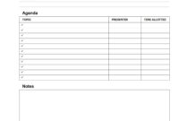 Agenda Template For Microsoft Word 2010