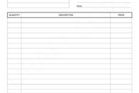 Fillable Invoice Template In PDF Format